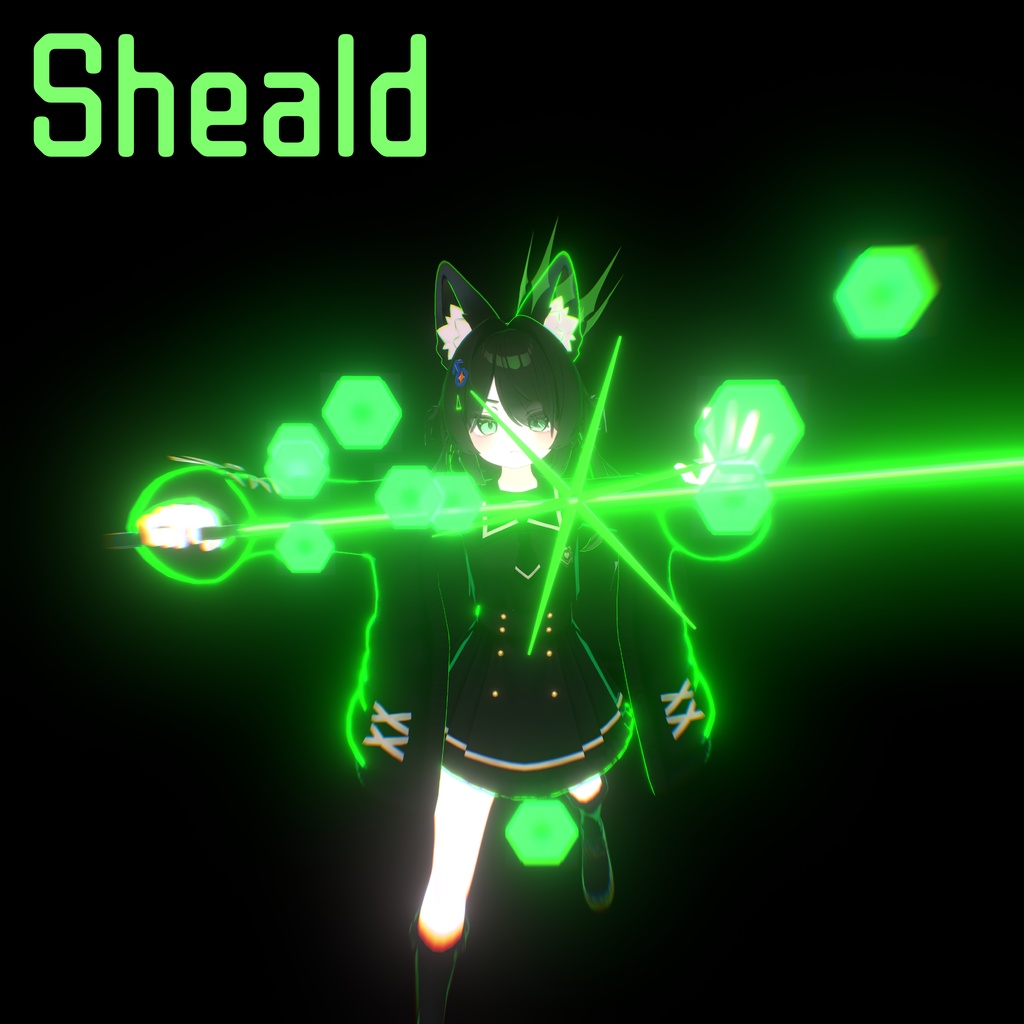 剣型新世代光線銃"Xestrul"VRChat向け3Dモデル+アニメーションギミック