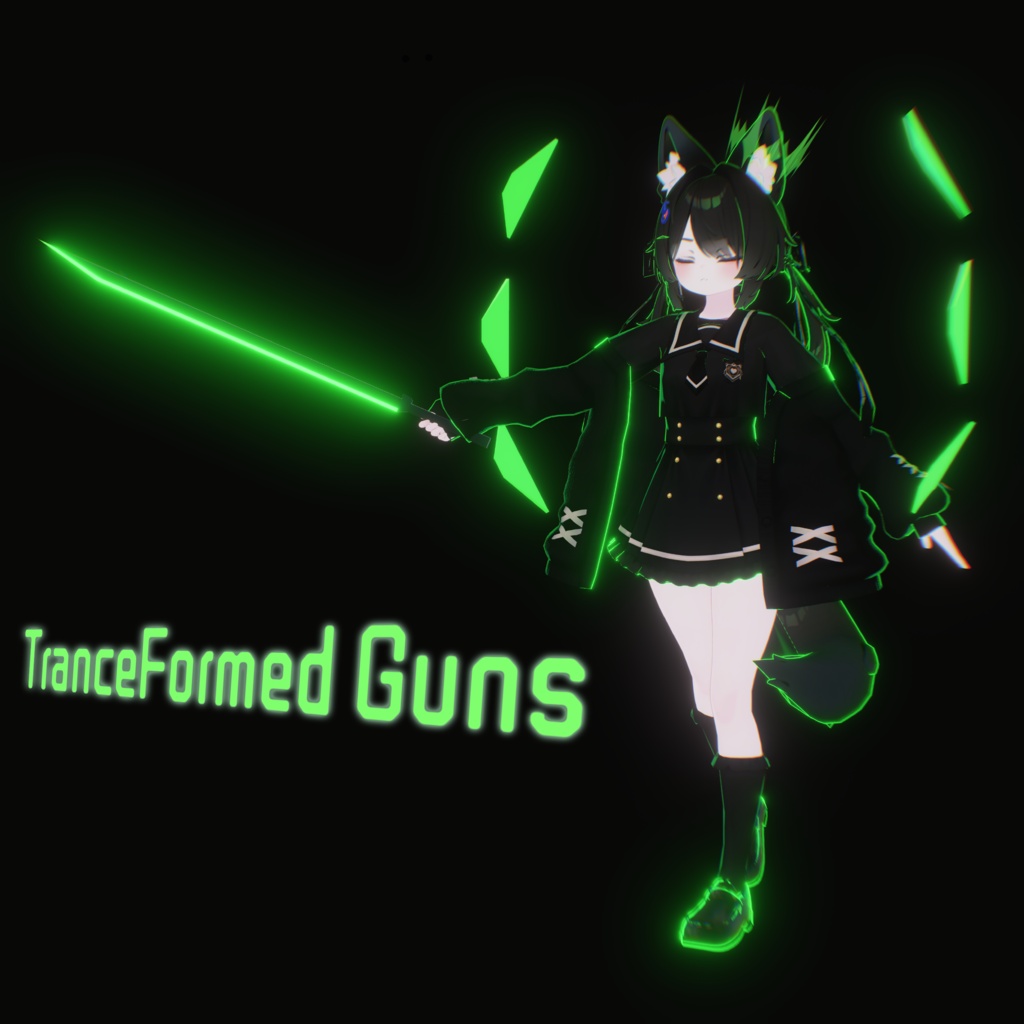 剣型新世代光線銃"Xestrul"VRChat向け3Dモデル+アニメーションギミック