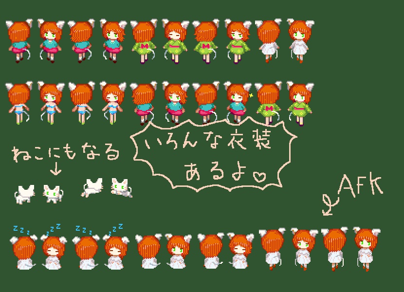【オリジナルモデル】遊悠みぃこ【ドット絵モデル】