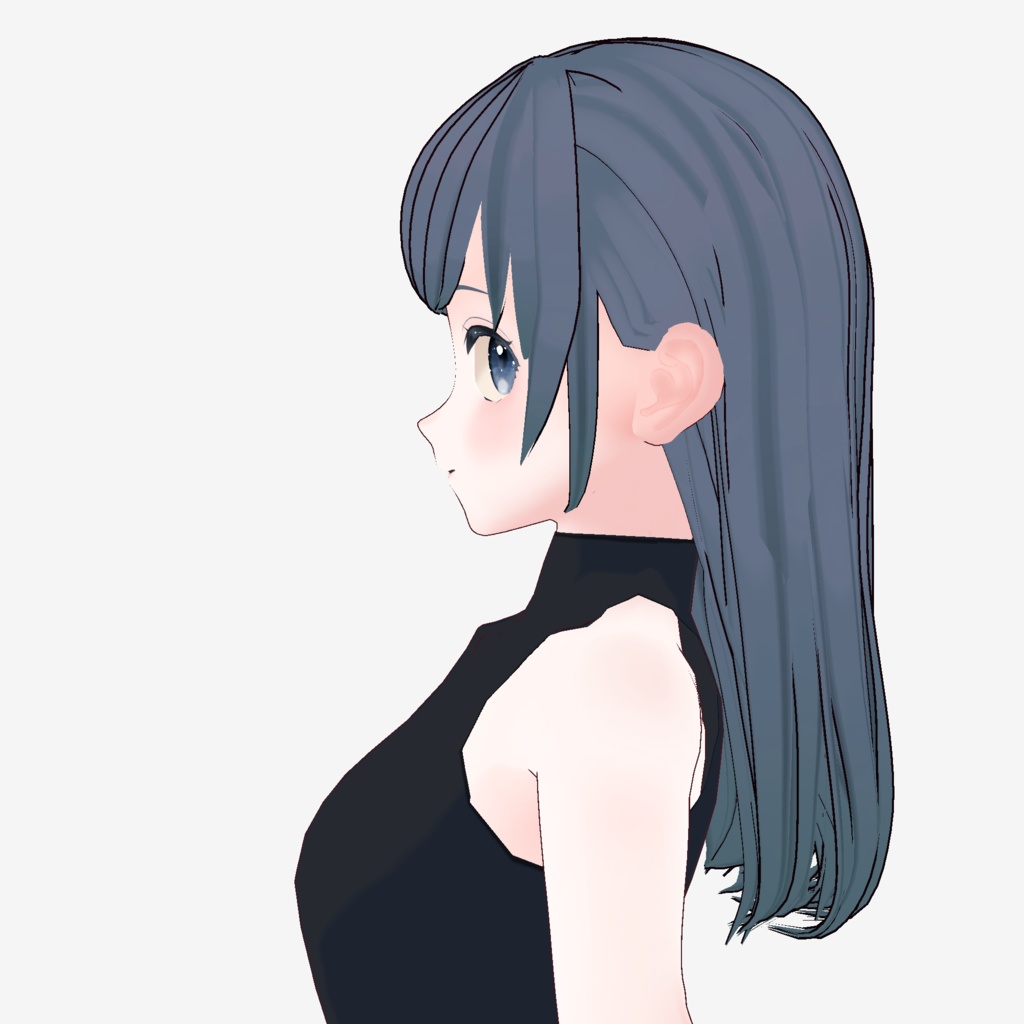 【VRoid】耳掛けロング【ヘアプリセット】