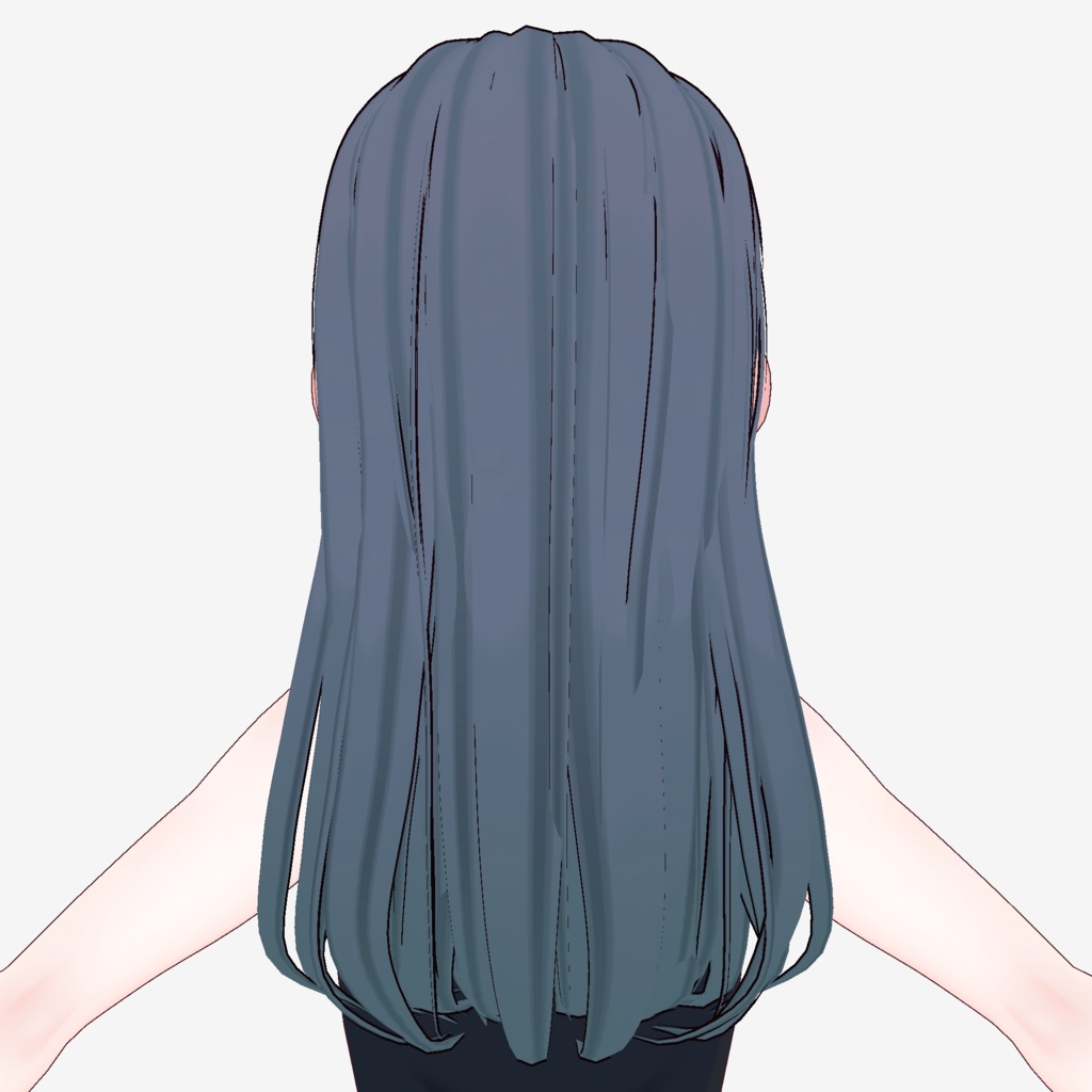 【VRoid】耳掛けロング【ヘアプリセット】