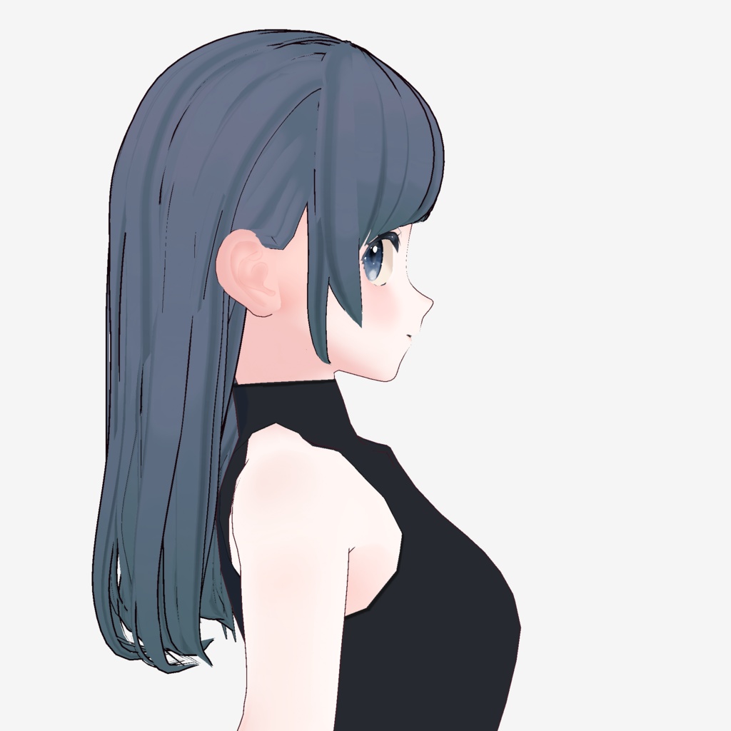 【VRoid】耳掛けロング【ヘアプリセット】