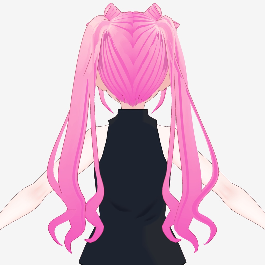 【VRoid】リボンツインテール【ヘアプリセット】