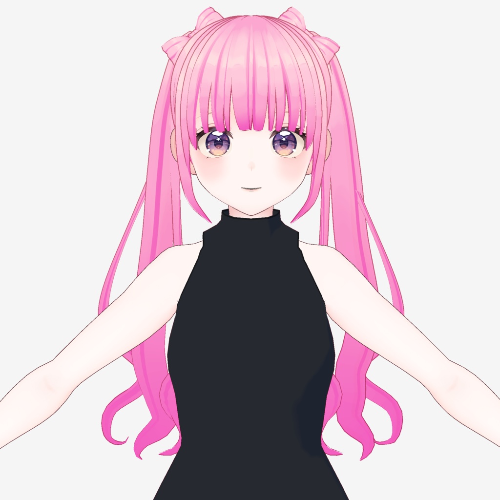 【VRoid】リボンツインテール【ヘアプリセット】