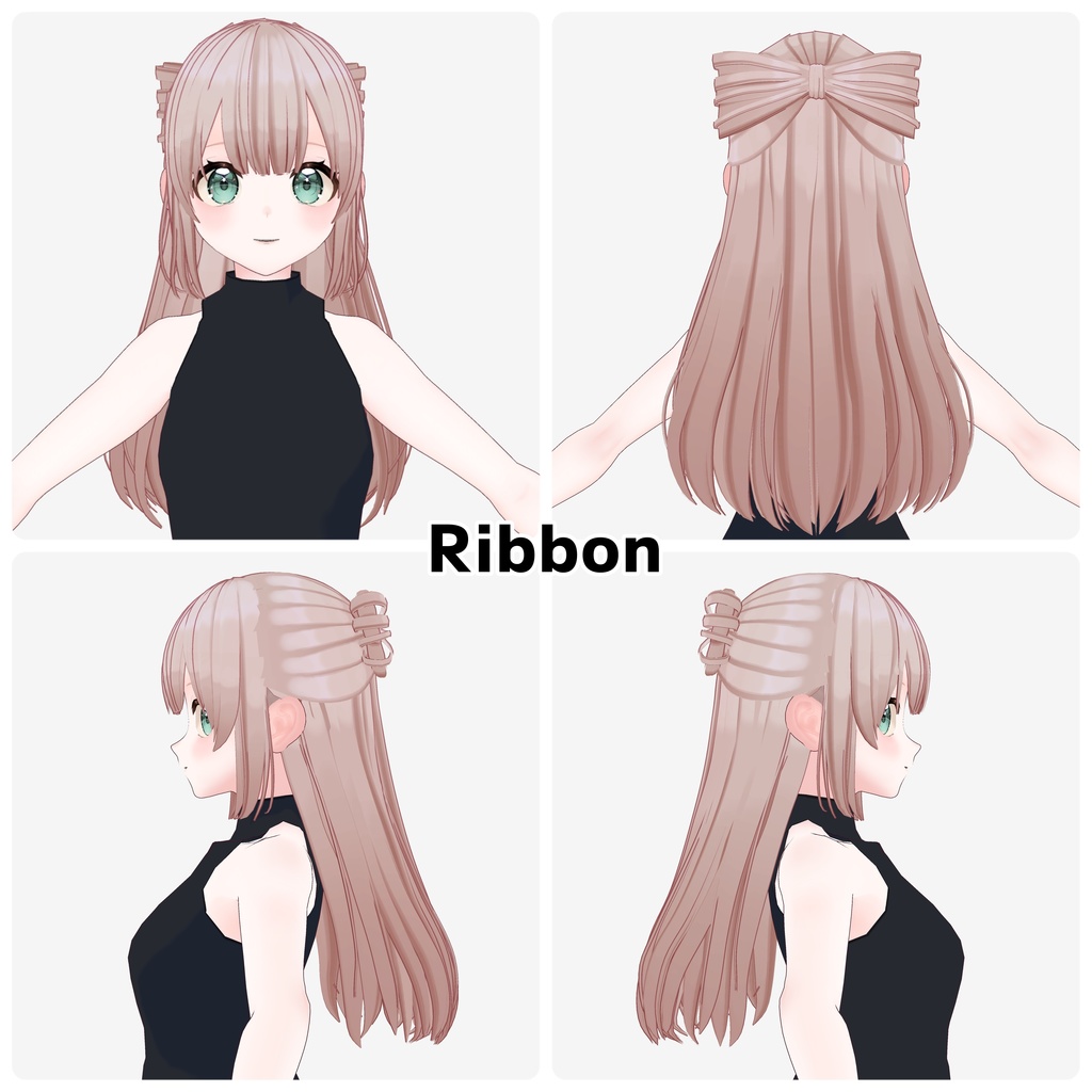 【VRoid】ハーフアップ【ヘアプリセット】