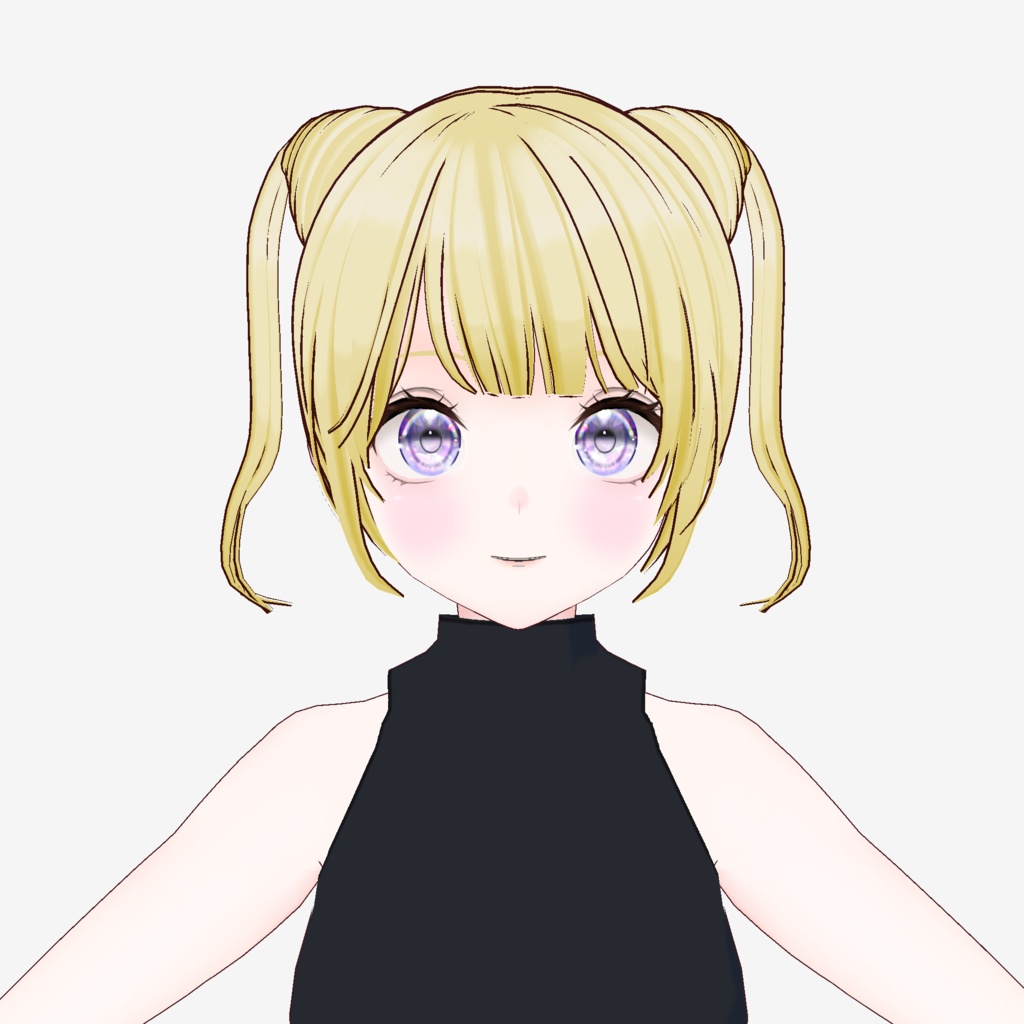 【VRoid】猫耳お団子ツインテール【ヘアプリセット】