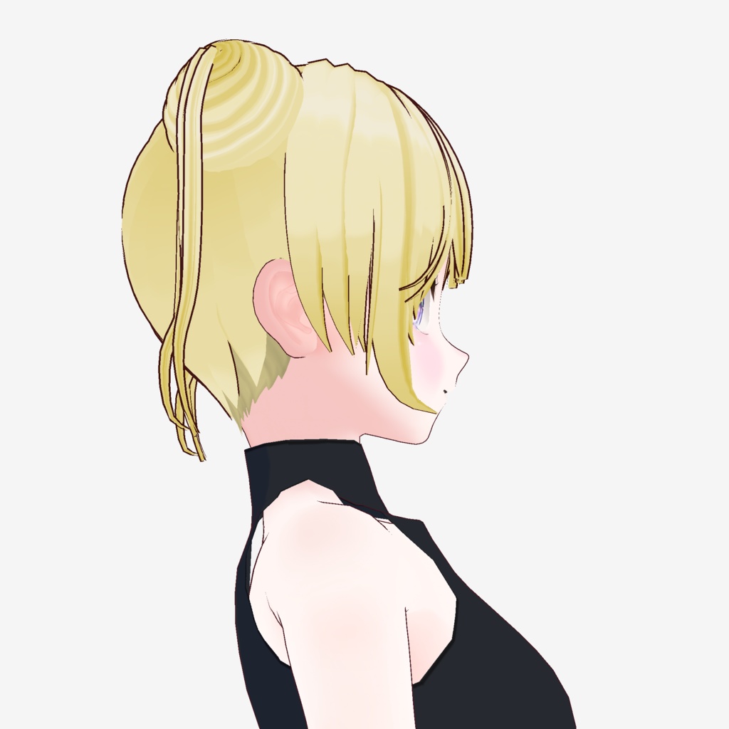 【VRoid】猫耳お団子ツインテール【ヘアプリセット】