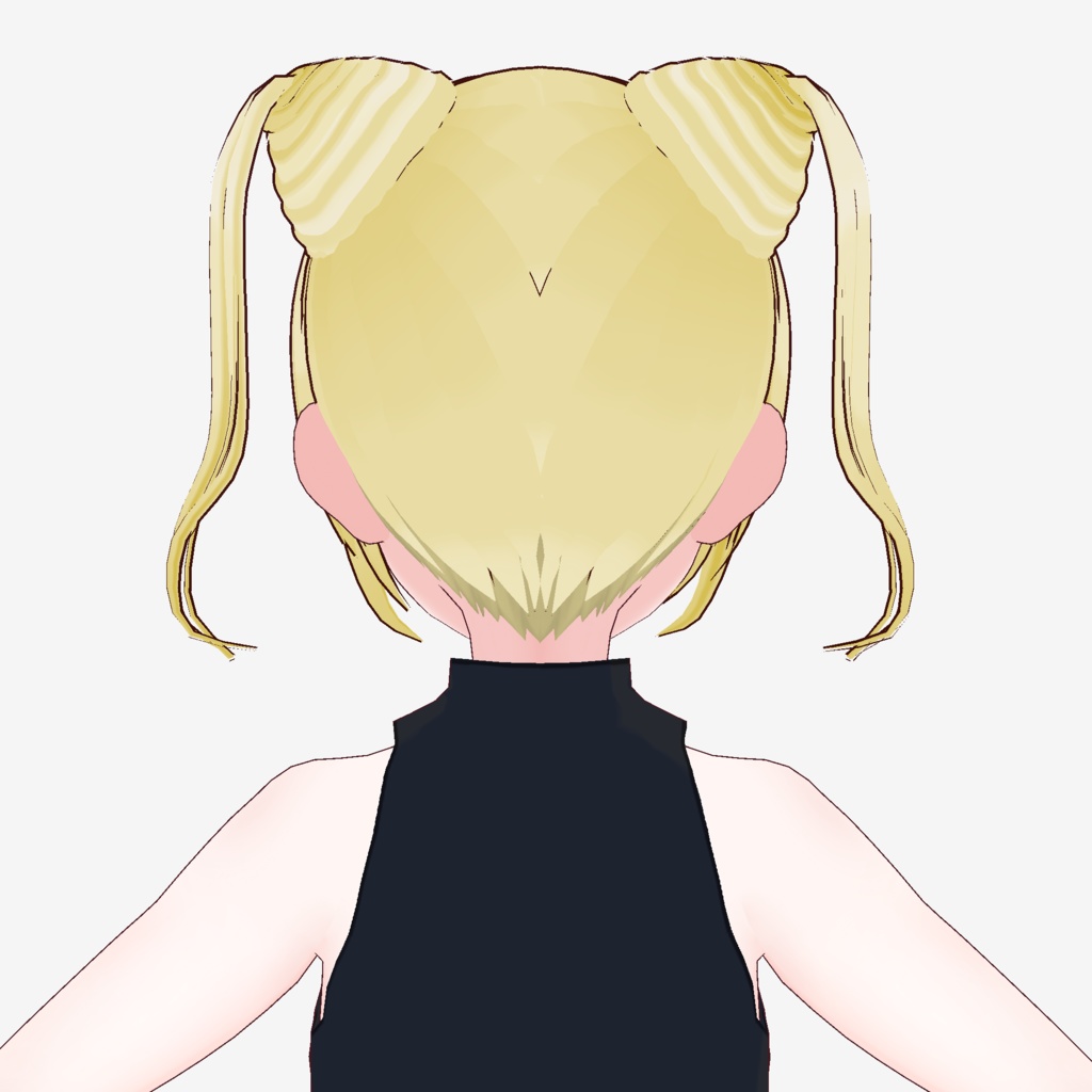 【VRoid】猫耳お団子ツインテール【ヘアプリセット】