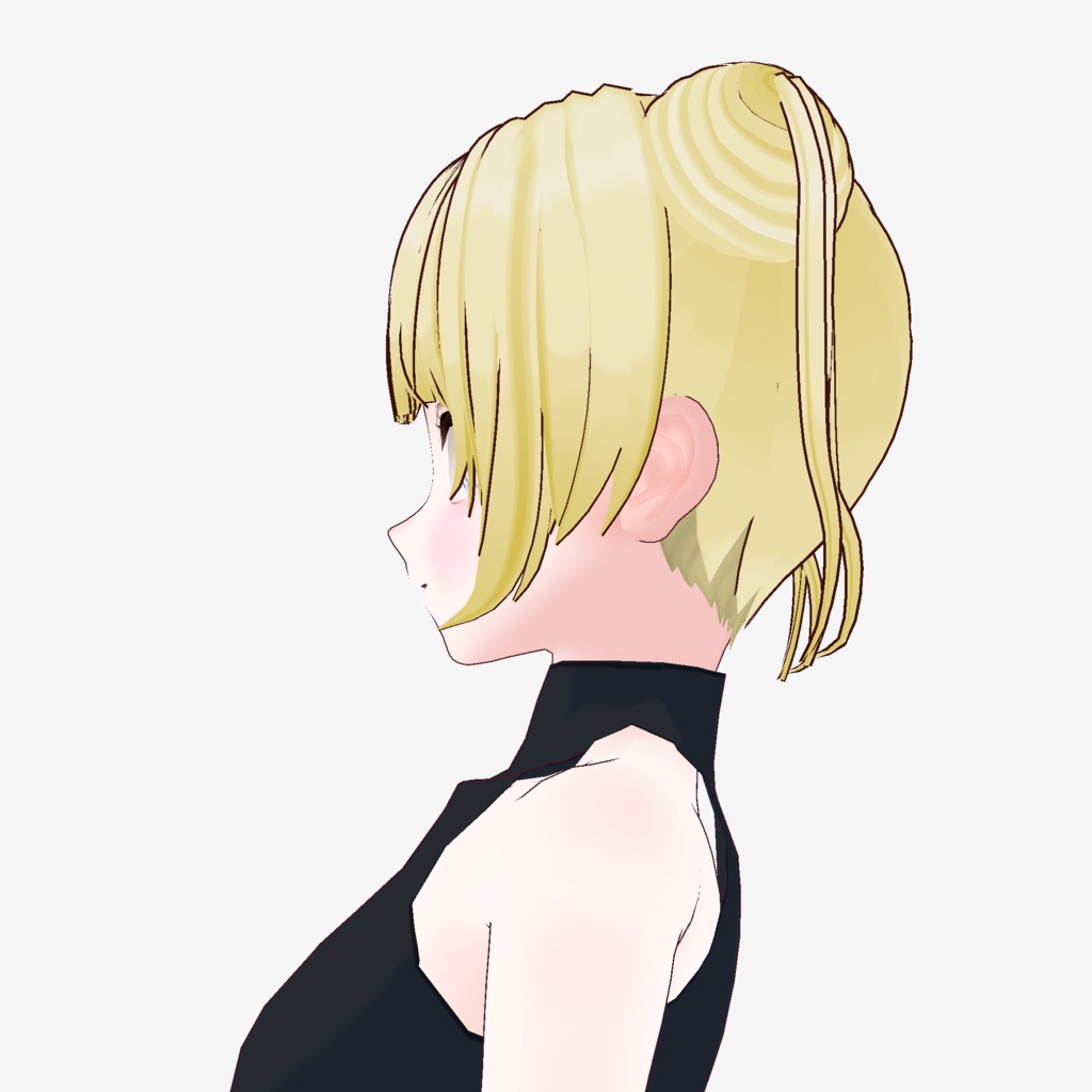 【VRoid】猫耳お団子ツインテール【ヘアプリセット】