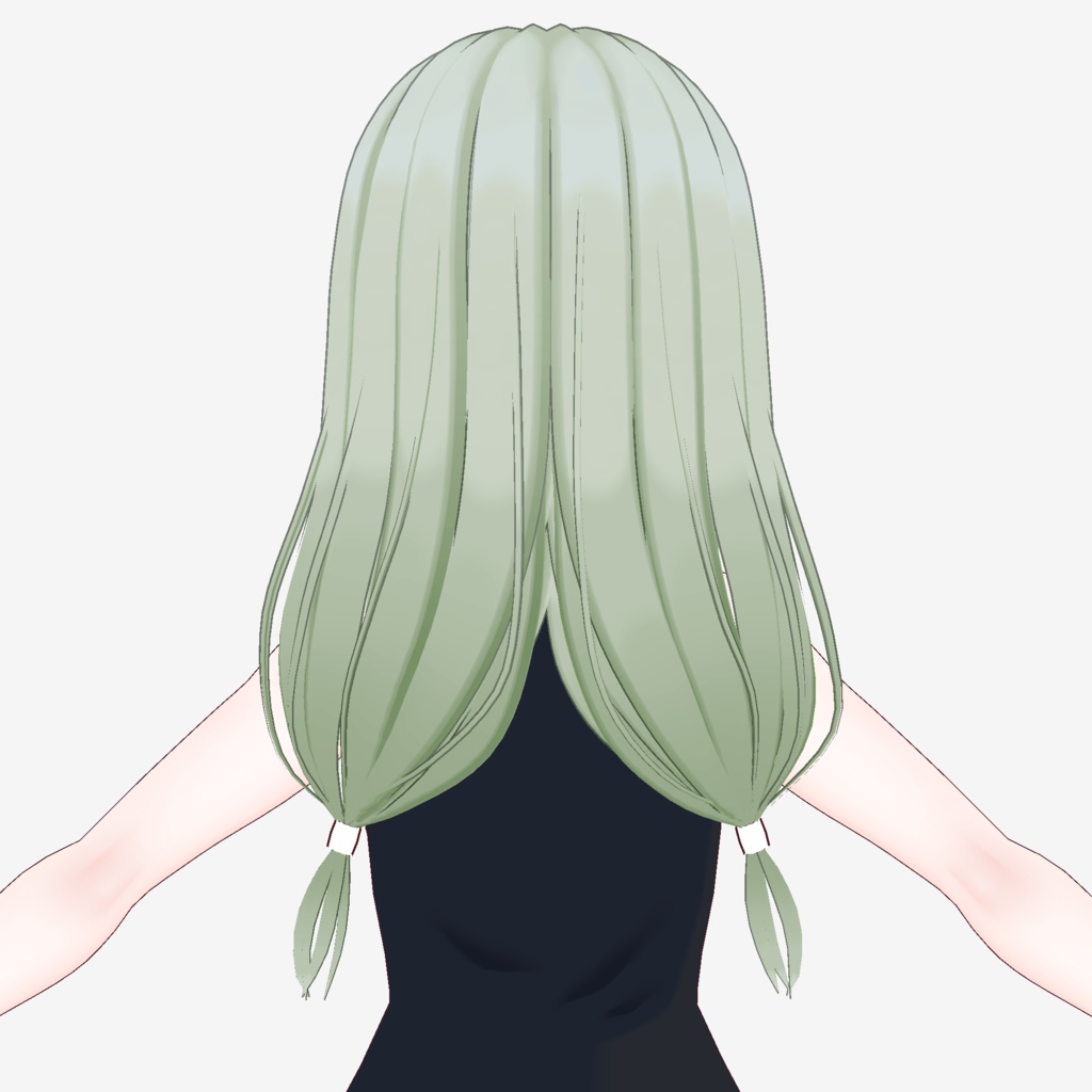 【VRoid】ゆるロングおさげ【ヘアプリセット】