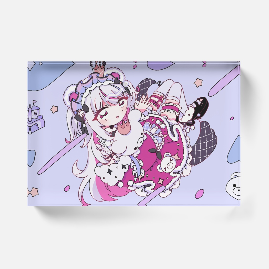 白熊りんアクリルブロック