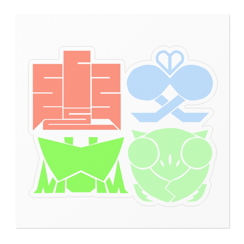 4怪人のクレストステッカー