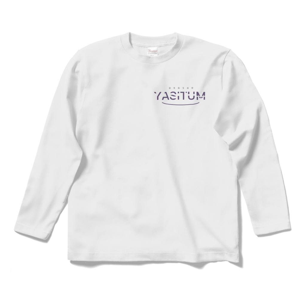 YASITUM ロゴロングスリーブT 白