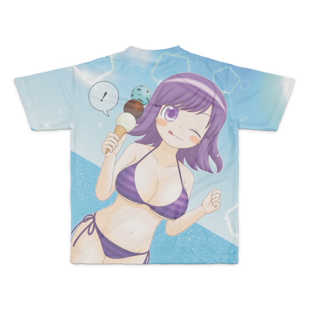 「さきちゃん水着」フルグラフィックTシャツ