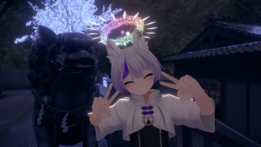 夜に映える! ゲーミングヘイロー!