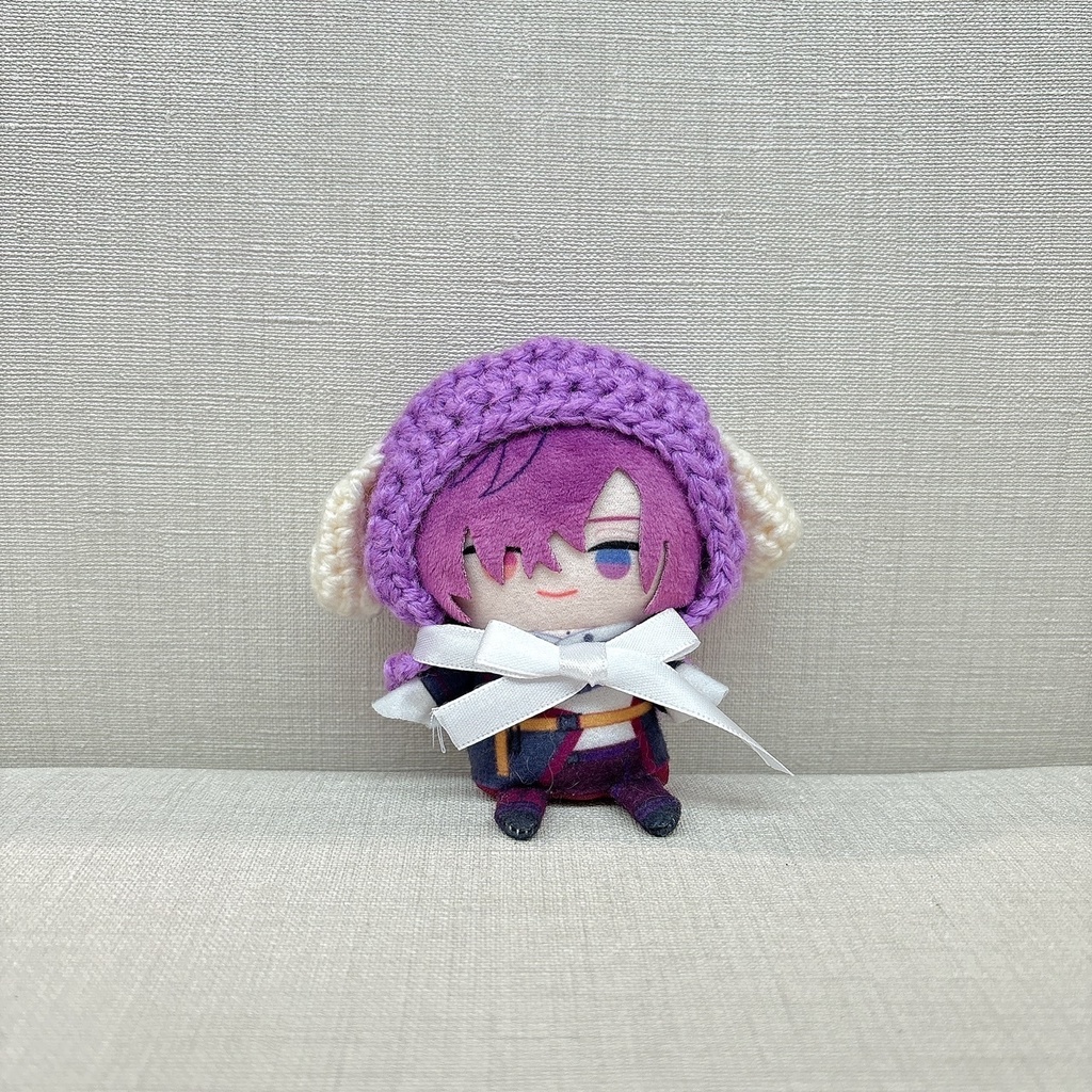 犬耳付きボンネット🐶‎🤍💜