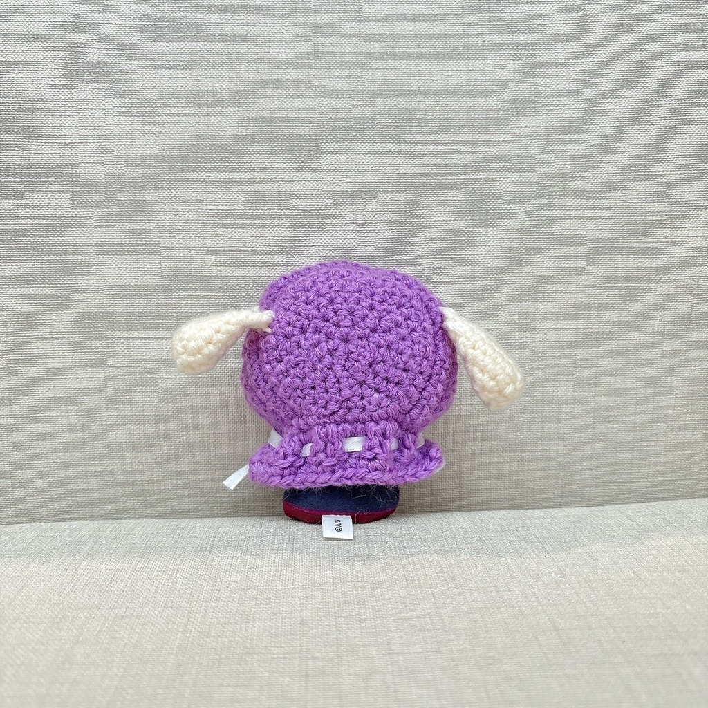 犬耳付きボンネット🐶🤍💜