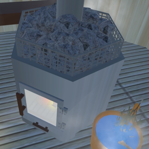 【Vrchat用】ロウリュギミック+サウナ一式セット