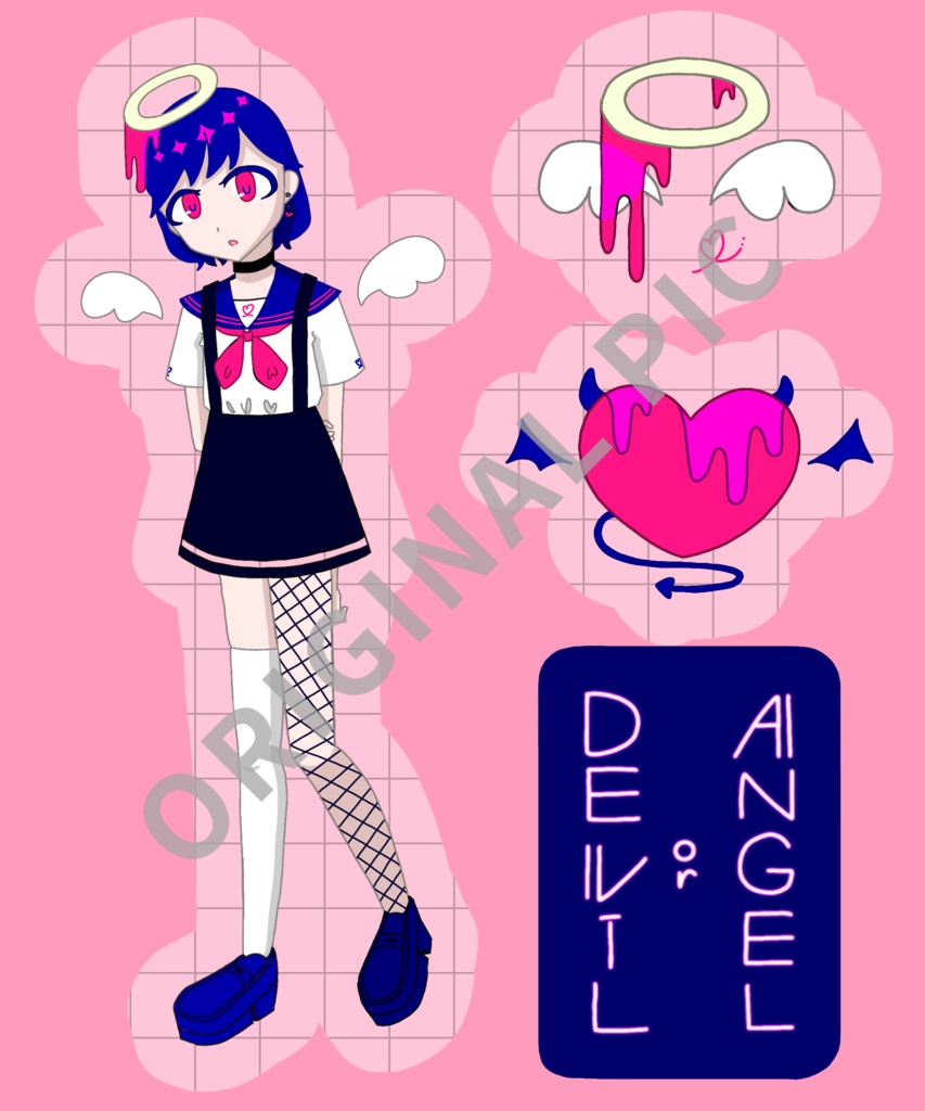 【ジャンク品】光沢紙マグネット シスター・天使セット