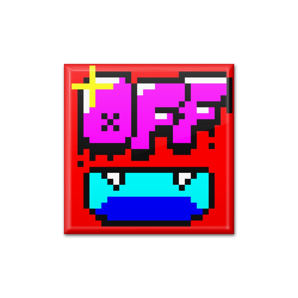 OFFグラフィティドット缶バッジ