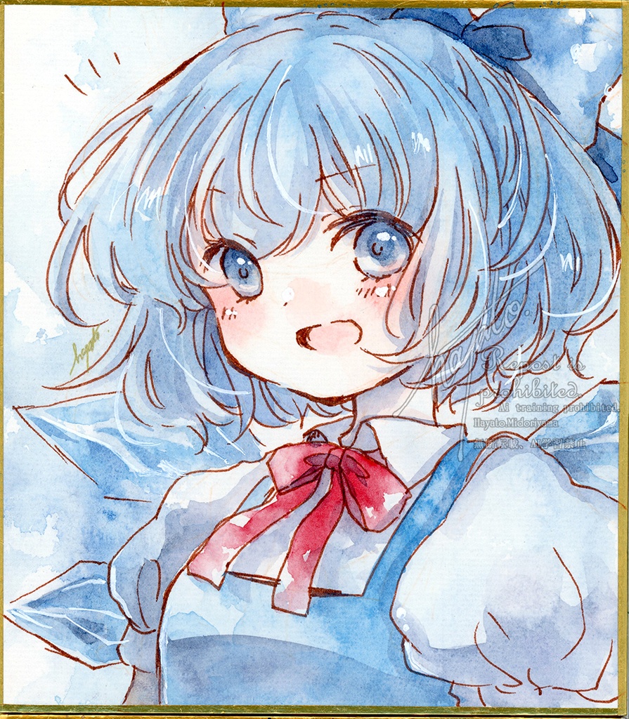 ミニ色紙　チルノ
