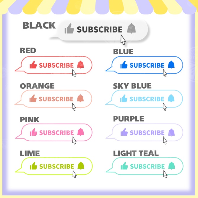 チャンネル登録アニメーションふわっと登場フキダシバージョン,配信,VTuber,OBS,動画素材,エフェクト,YouTube, Subscribe, Animation, Streaming