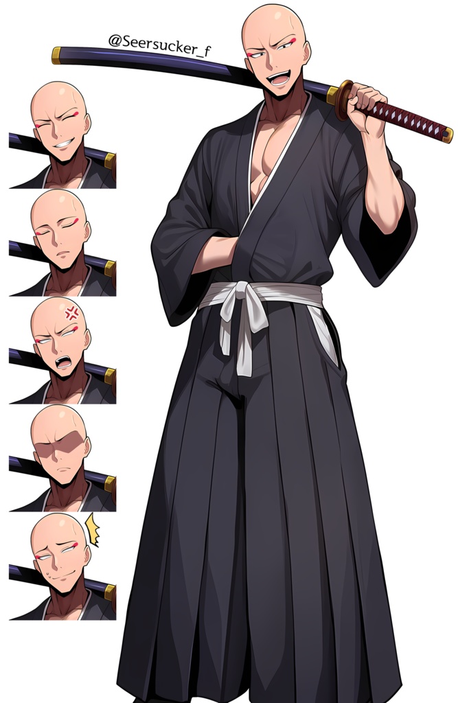 [フリー立ち絵] BLEACH 「斑目一角」