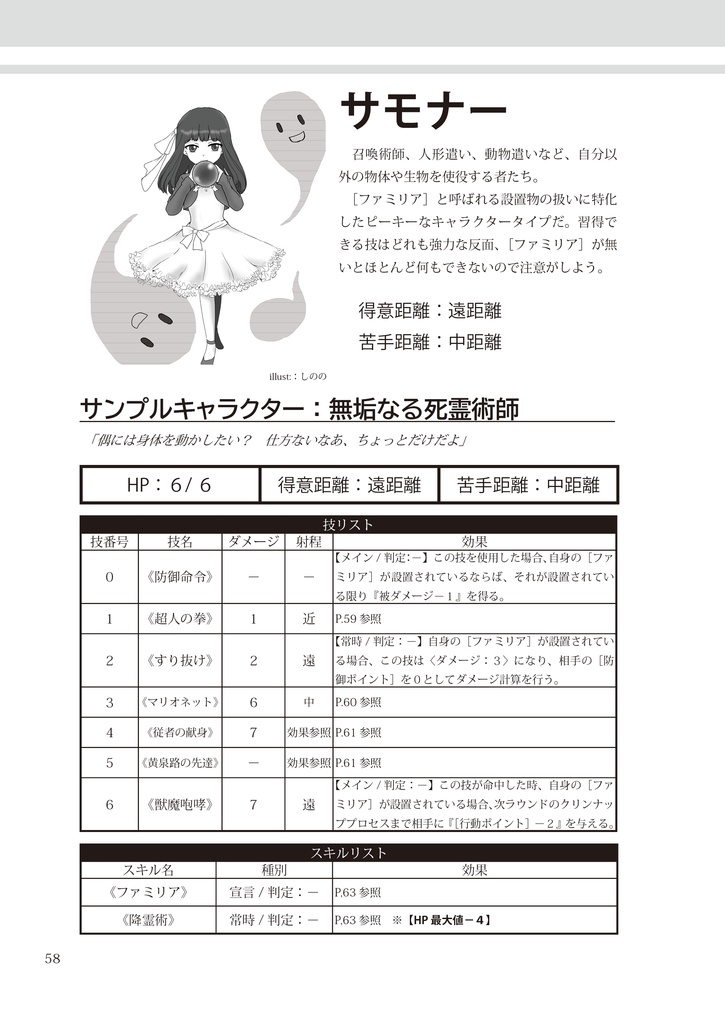 対戦格闘型TRPG 不惜身命エゴイデア