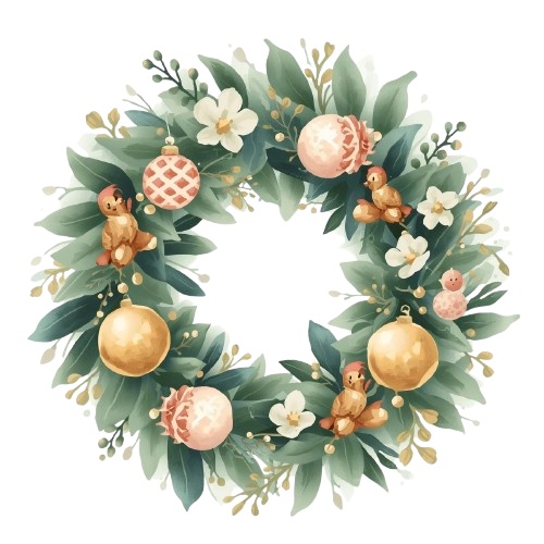 ふんわりパステル*癒しのクリスマス クリップアート10点セット