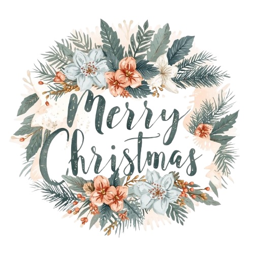 ふんわりパステル*癒しのクリスマス クリップアート10点セット