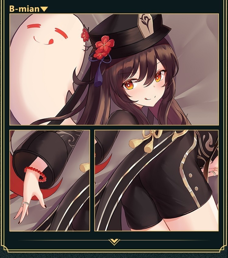 【スノーオレンジオリジナル】胡桃フータオ原神げんしんき枕カバー