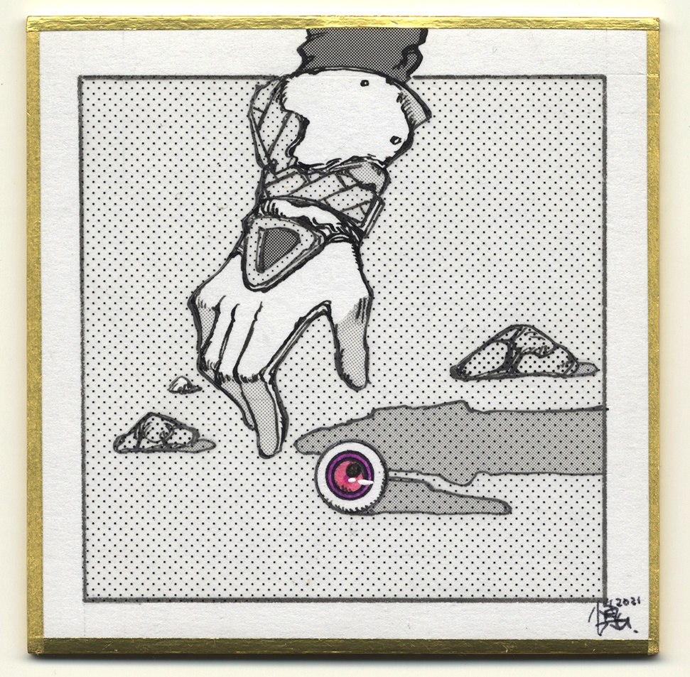 超ミニ原画「アカイメ」（原画）