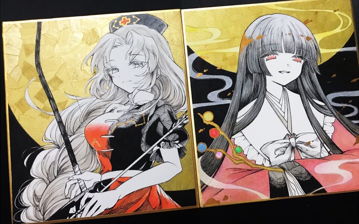 【原画】東方Project 手描き色紙