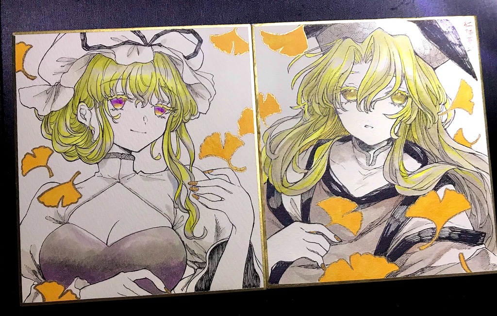 【原画】東方Project 手描き色紙