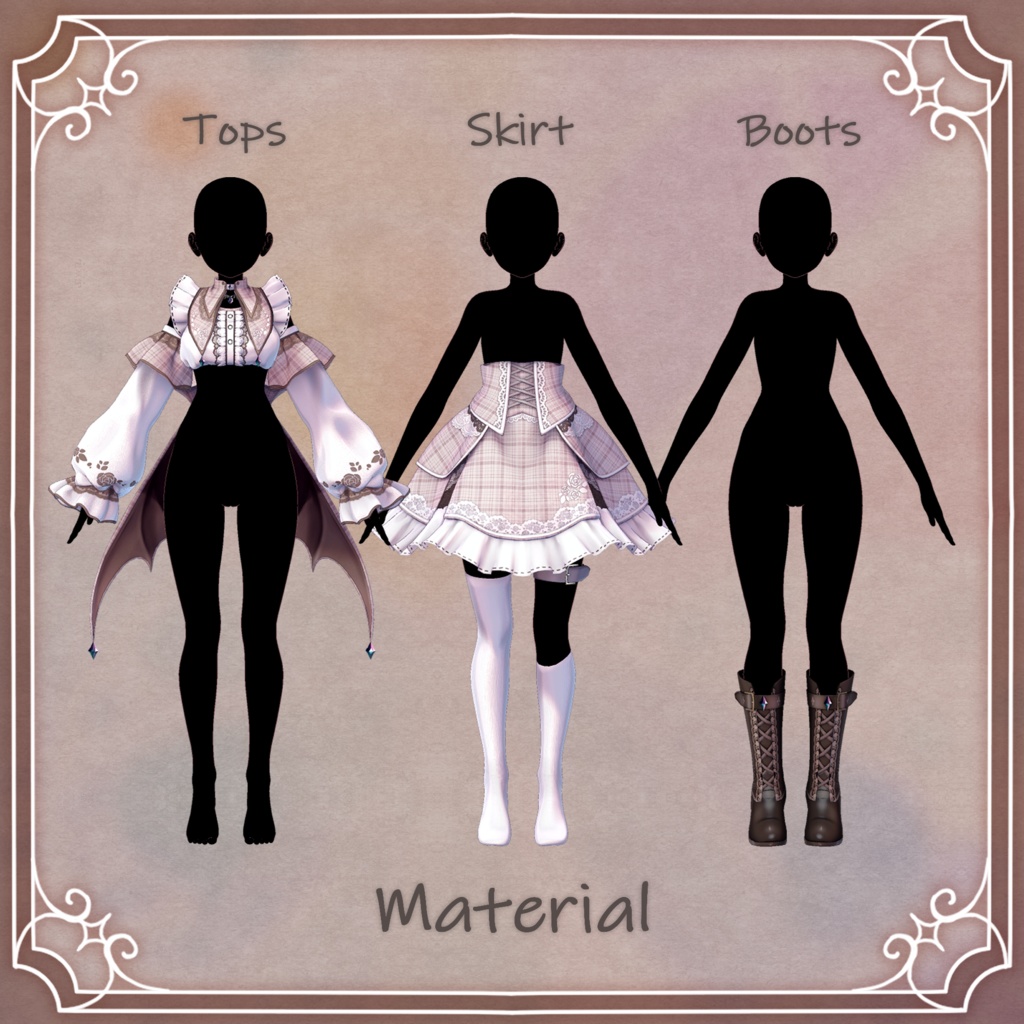 【衣装】Strivel Rose【12アバター対応】