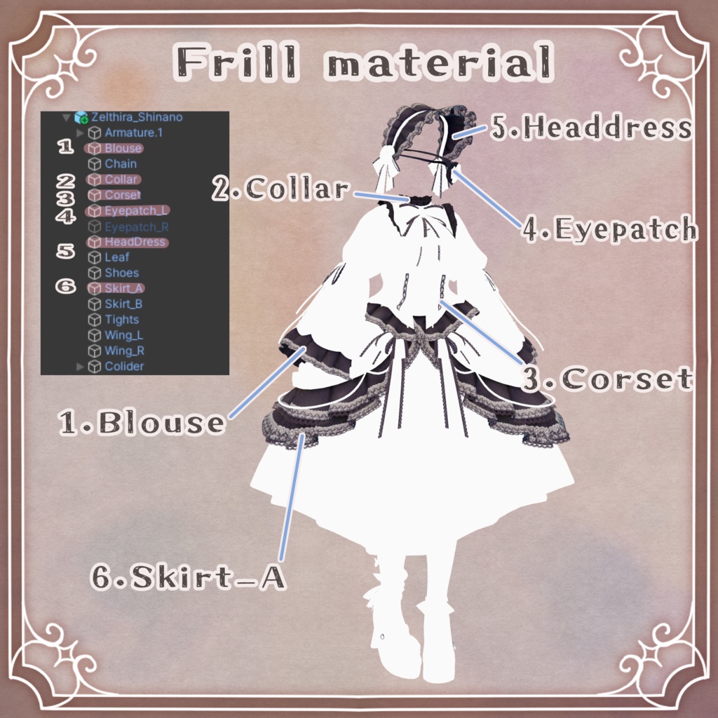 【発売セール】【衣装】Zelthira【13アバター対応】