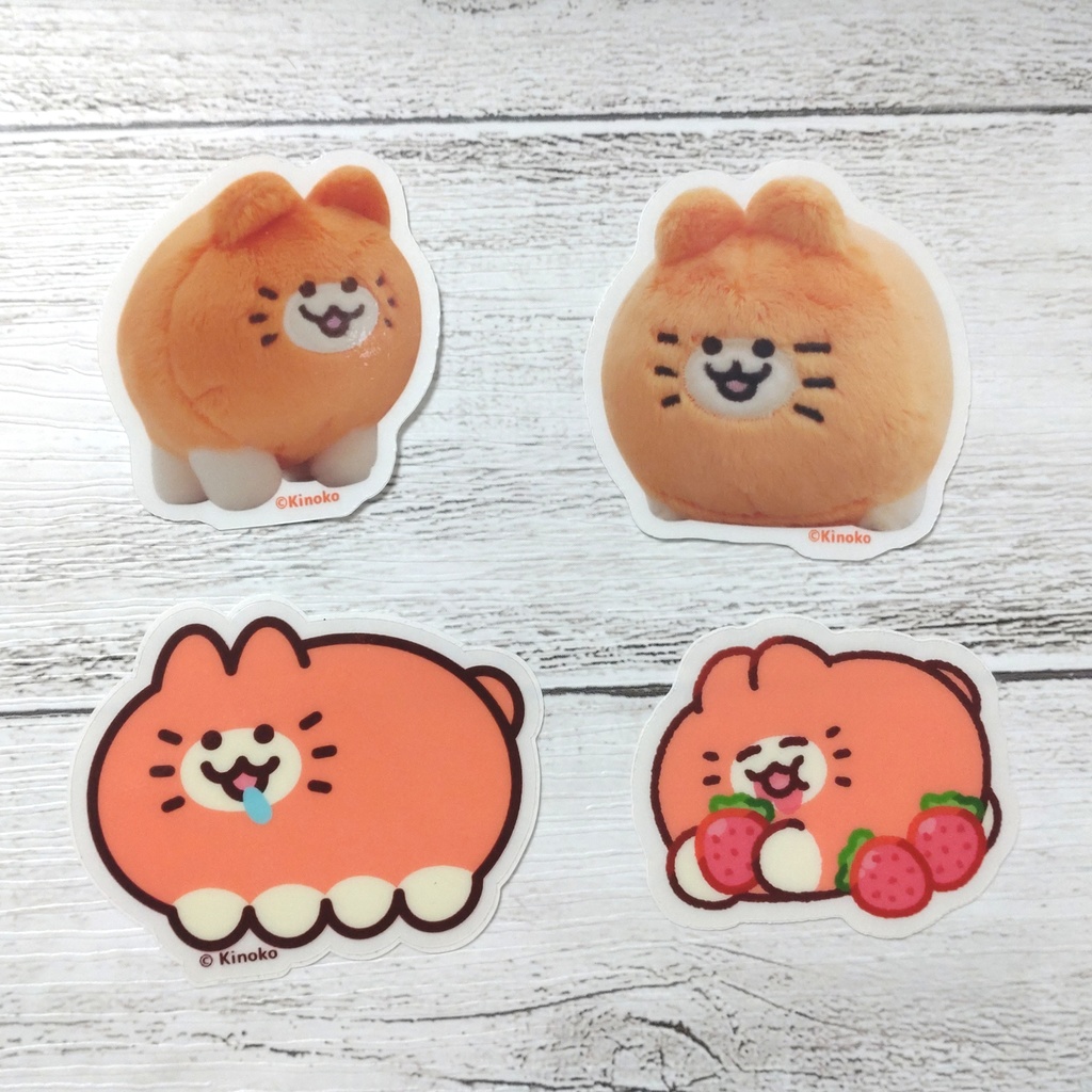 みかんねこ クリアなステッカー