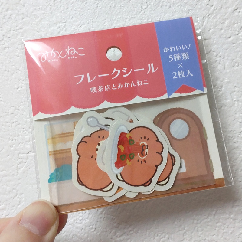 みかんねこ フレークシール