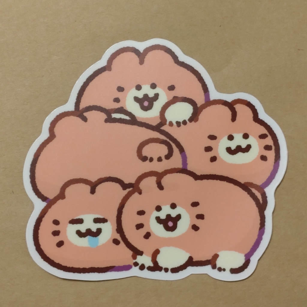 みかんねこ ねこがいっぱいステッカー