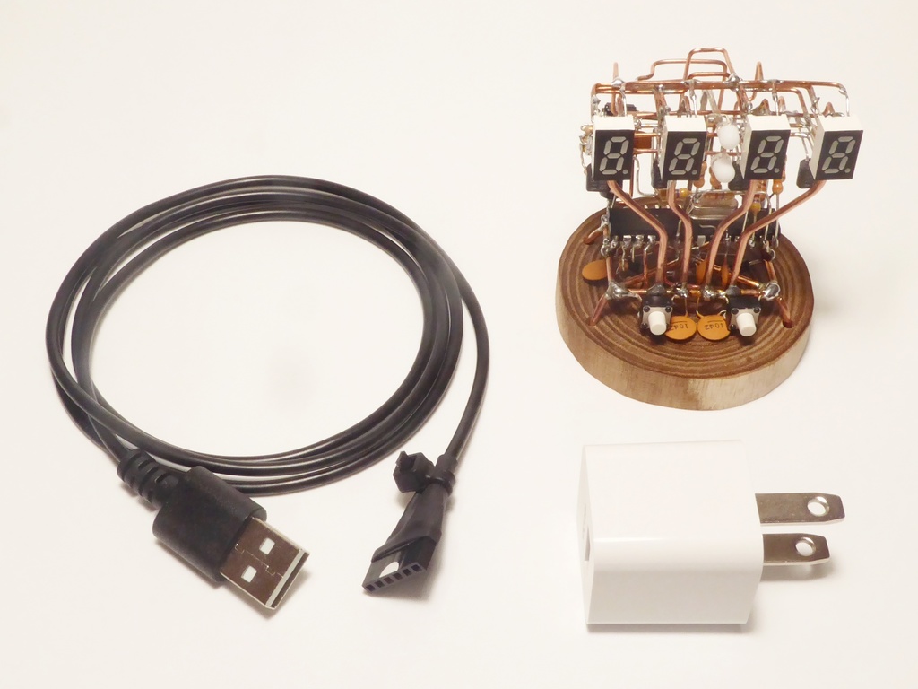 空中配線式LED時計(CK08)