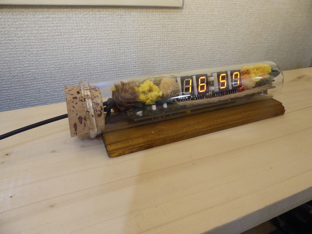 コルク瓶型デジタルLED時計-CK05003-