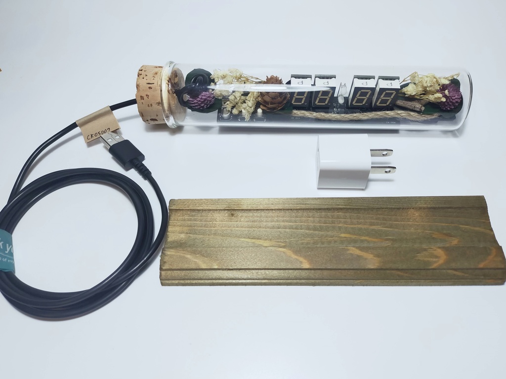 コルク瓶型デジタルLED時計-CK05007-