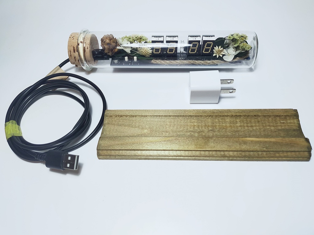 コルク瓶型デジタルLED時計-CK05008-