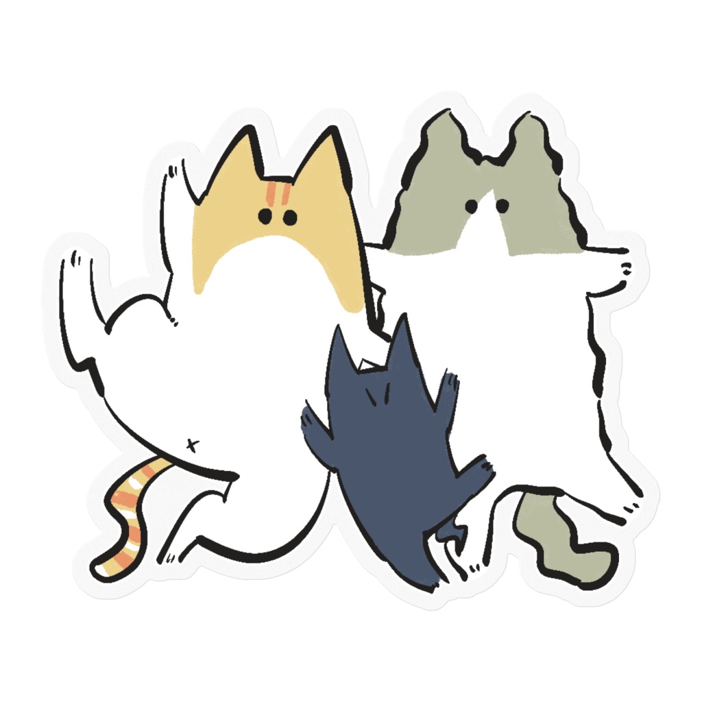 みんな一緒ステッカー