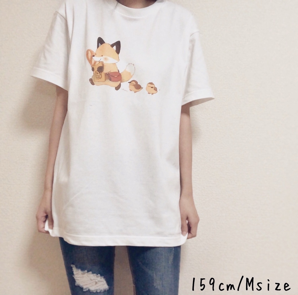 フランスパンときつねT【fumika様コラボグッズ】