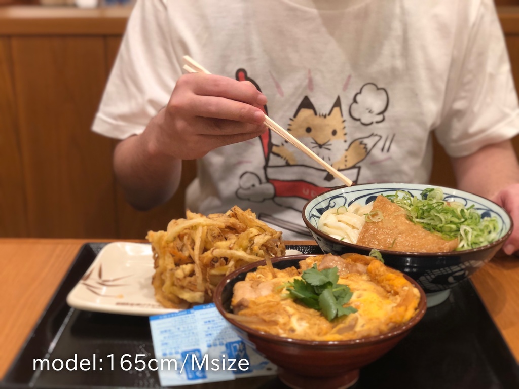 きつねうどんTシャツ【ミト様コラボグッズ】