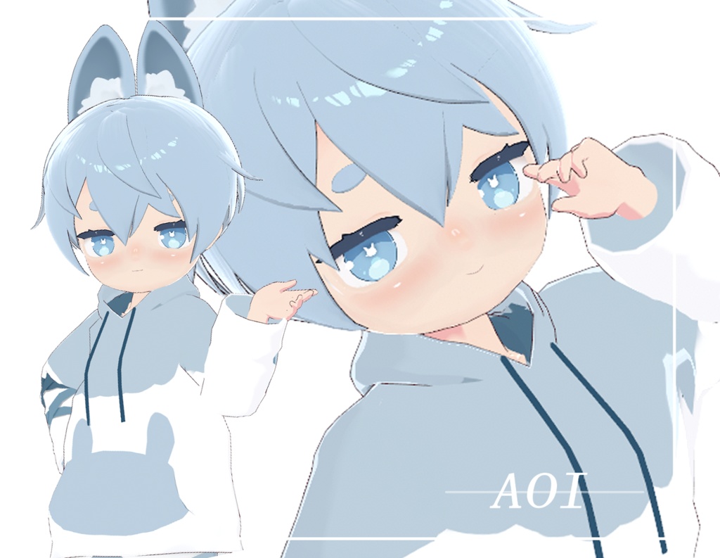 【オリジナルVroidモデル】蒼/bunny boy vroid model