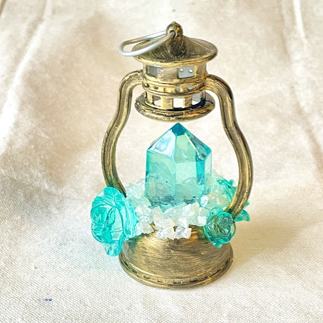 薔薇と水晶のランタン|幻想的ミニLEDライト