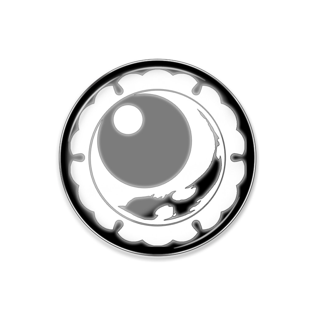 氷雨家紋ピンバッジ