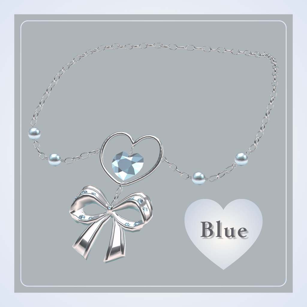 【4color set】ハートリボンチョーカー